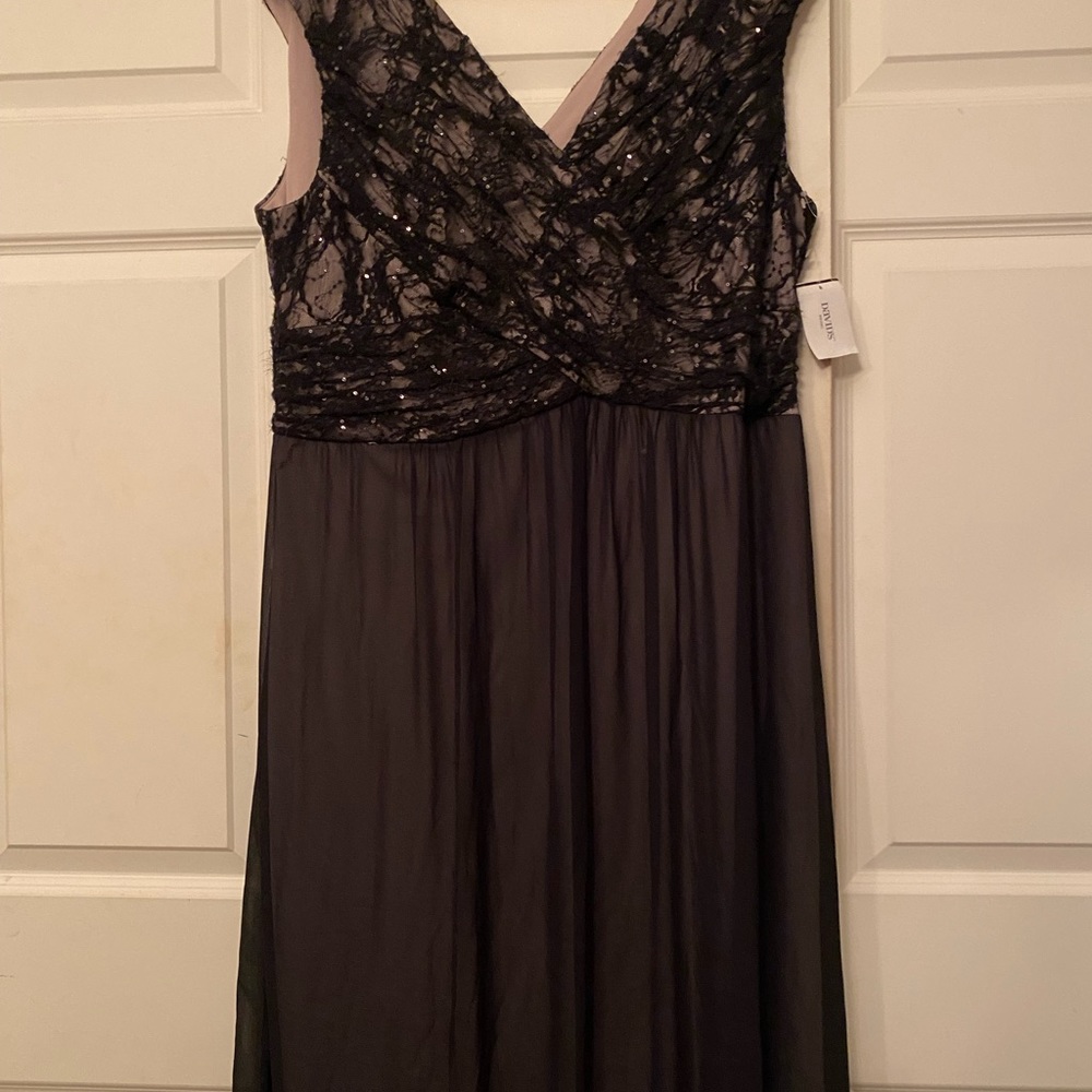NWT Black sequence mesh gown from David’s Bridal size 20w